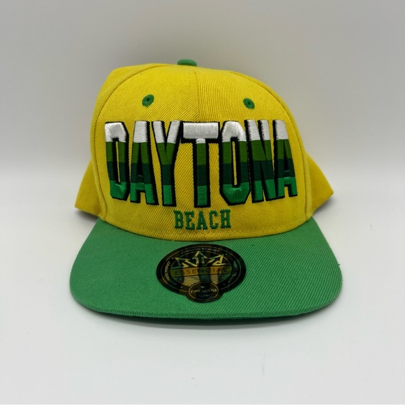 Essencial Other - Daytona Beach Baseball Hat, Yellow And Green, Essencial